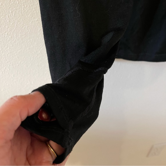 Ibex Merino Wool Full Zipper Lightweight Black Gray Sweater-Medium - Picture 5 of 15